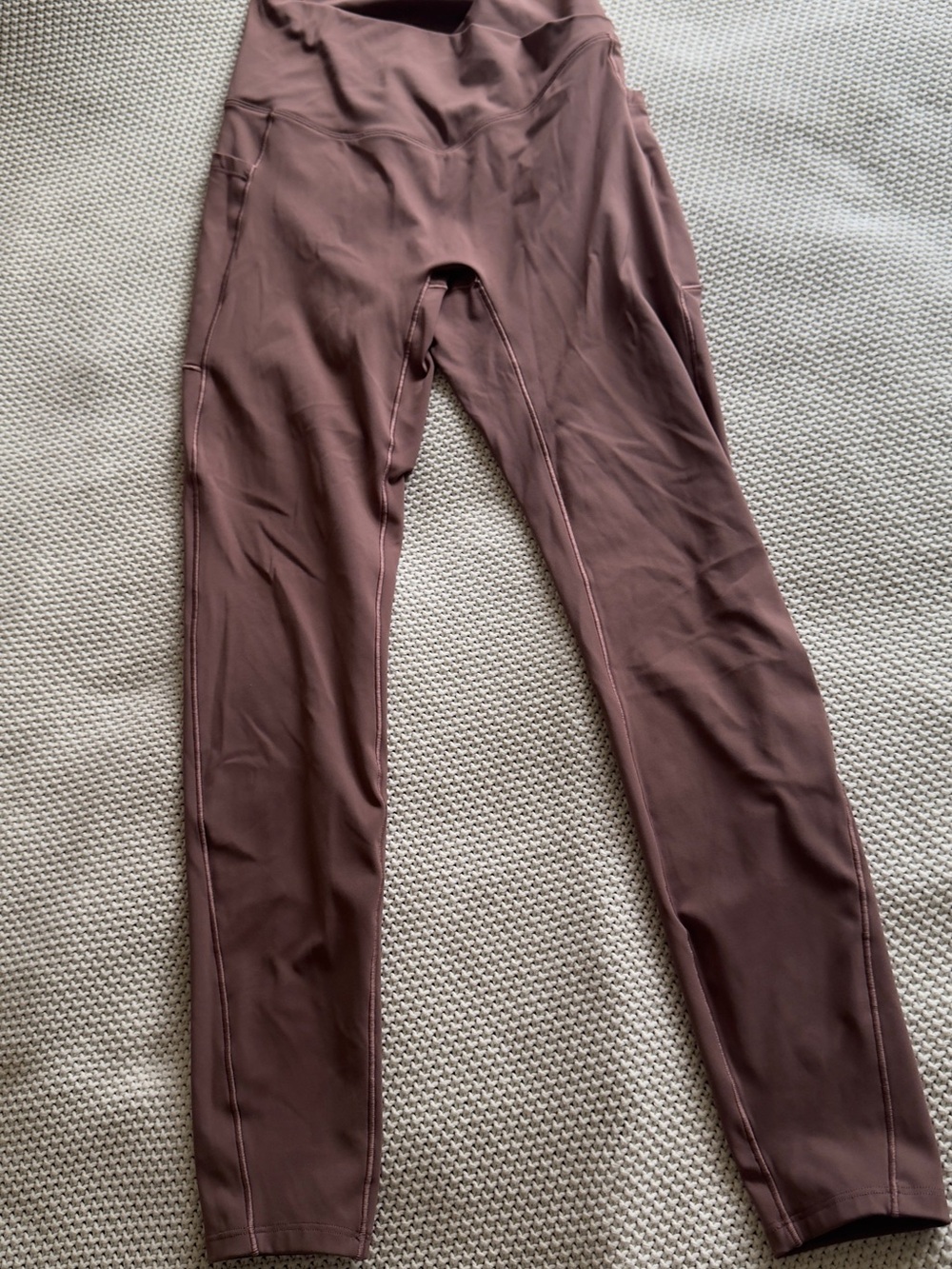 Women's High-Waist Joggers in Mauve Brown